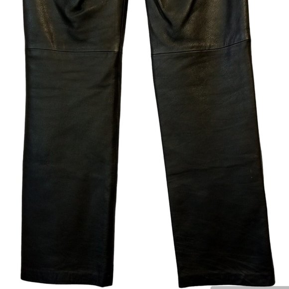 Copper Key Leather Pants  sz 5  Black  5 pocket  High Waist  Classic  Lined  EXC - Picture 6 of 12